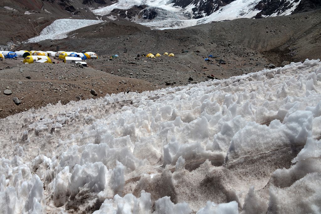 15 Ice Penitentes Just Before Plaza de Mulas Aconcagua Base Camp